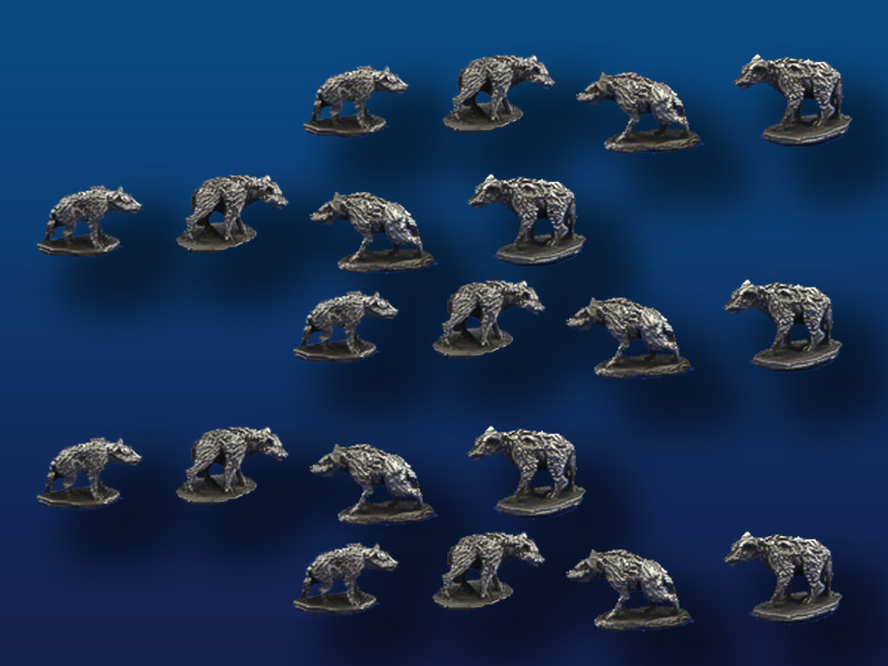 28mm Hyenas (20 pieces, 2 styles)