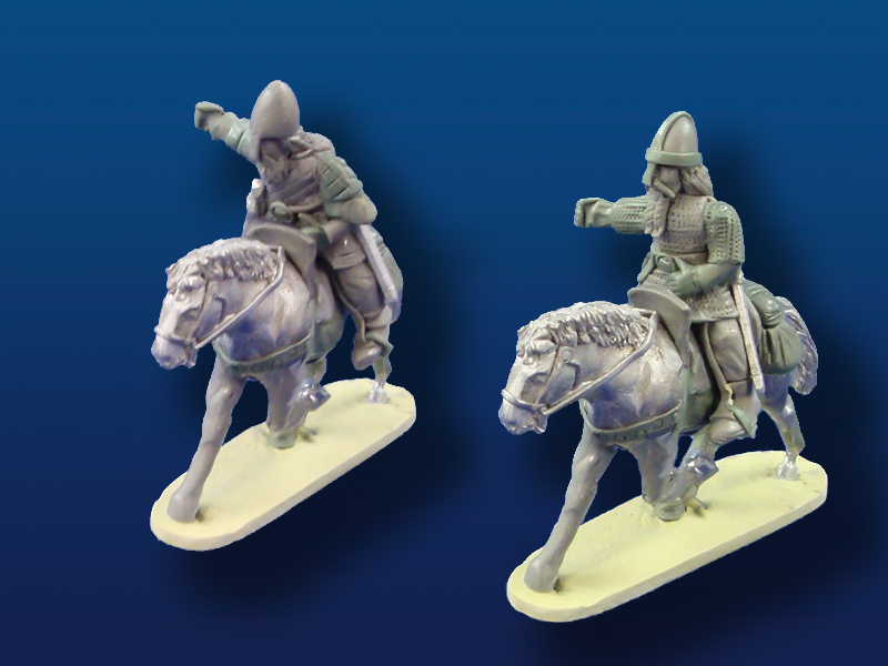 Mounted  Armored Vikings w/ Spears & Shields (2)