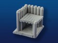 28mm Stockade Outside Corner Fort Section
