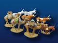 Pack camels, Mule & Cattle (8 figs.)