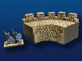 Roman Curved Corner Wall Section