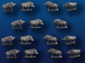28mm Wild Boars (15 pieces, 2 styles)