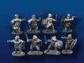 Carolingian Lt. Infantry w/ spears & command (16 figs., 8 poses)