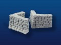 Capped Stone Wall, Corner (2 pieces)