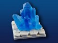 2x2” Rough Stone Tile w/ Blue Crystal Cluster