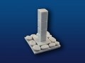 2x2” Rough Stone Tile w/ Square Stone Pillar